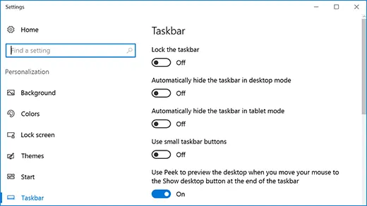 Using the Taskbar